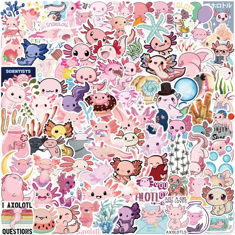Un Monde de Créativité : Sublimez Vos Objets avec le Nouveau Lot Autocollants Axolotl Graffiti