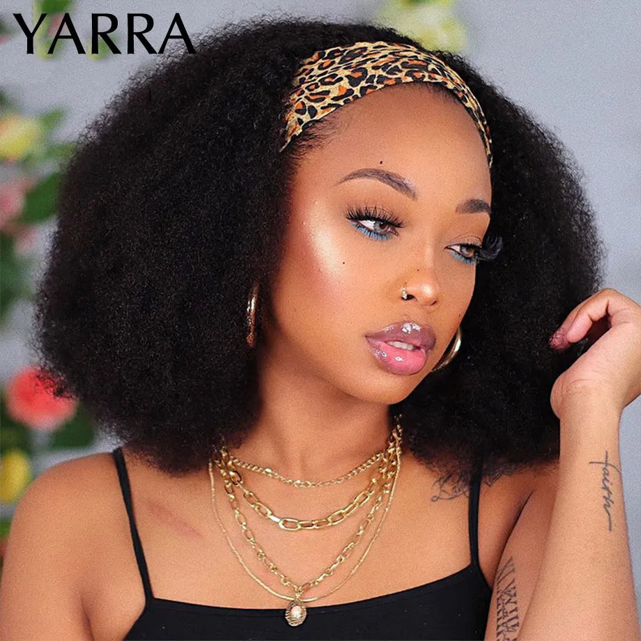 Révélez votre élégance naturelle avec la perruque bandeau Afro Kinky Curly YARRA