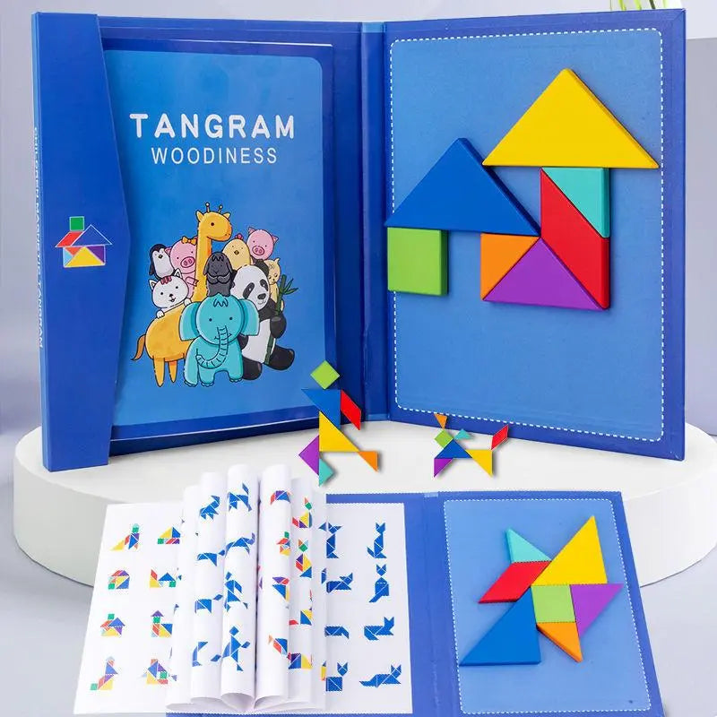 Redécouvrez le plaisir d’apprendre avec le Tangram Magnétique Bois Premium