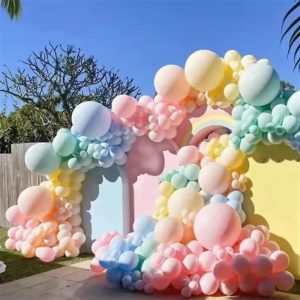 Célébrez en Couleurs: Créez des Décorations Éblouissantes avec la Guirlande de Ballons Pastel