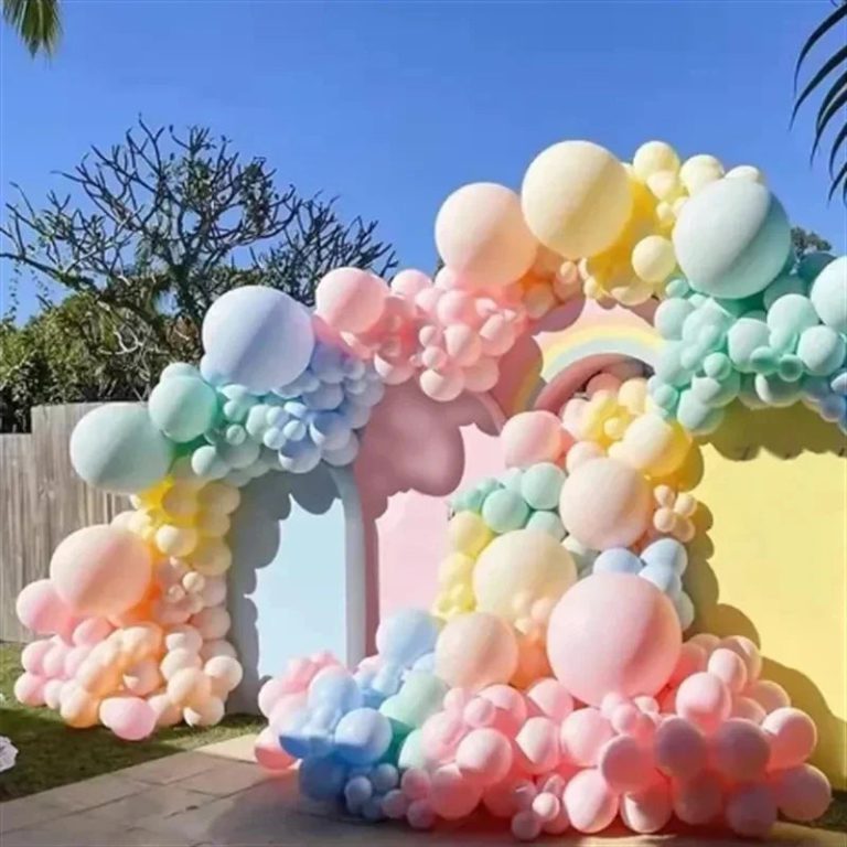 Célébrez en Couleurs: Créez des Décorations Éblouissantes avec la Guirlande de Ballons Pastel