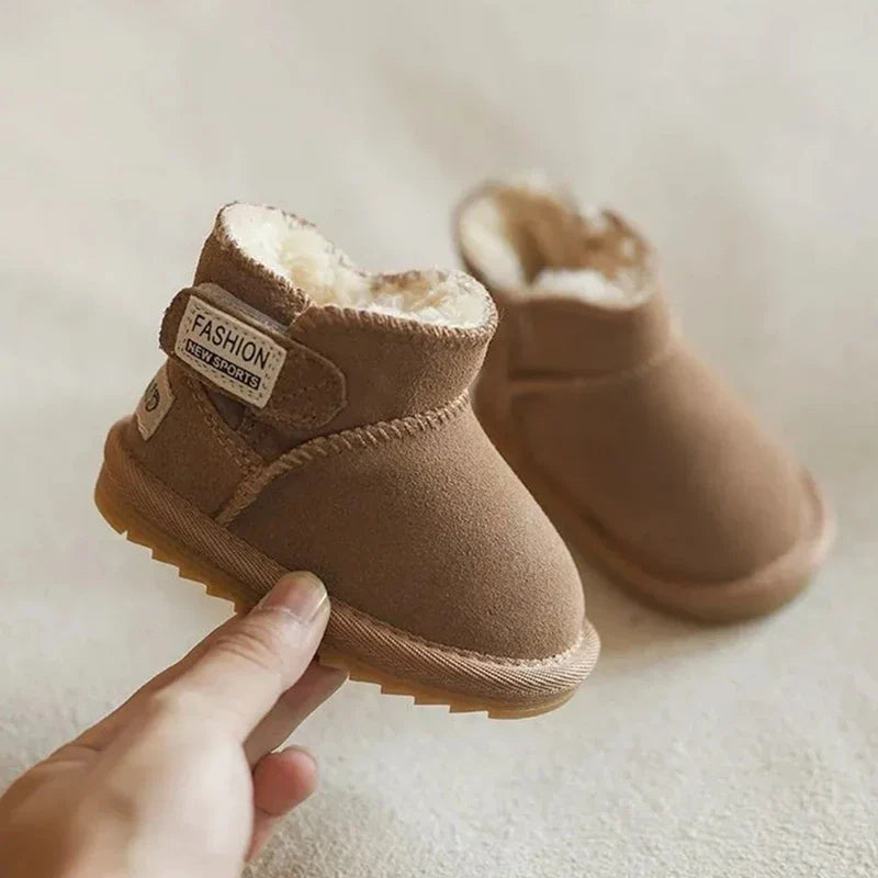Bottes de neige d'hiver pour bébé en cuir doublé chaud : quand confort rime avec sécurité