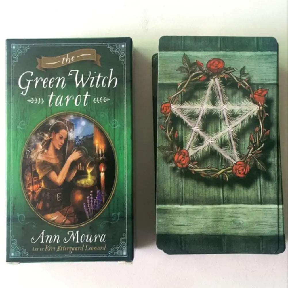 Plongez dans l'univers mystique avec le Nouveau Jeu de Tarot Green Witch pour Femmes