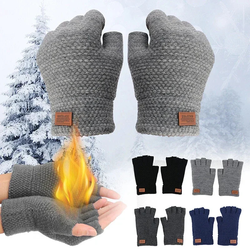 Chaleur et Dextérité : L’Essence des Gants Demi-Doigts d'Hiver pour Hommes