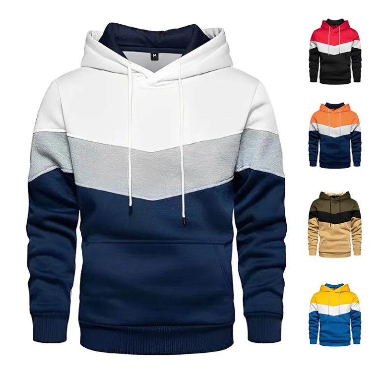 Un style audacieux pour un hiver racé : Le Sweat à Capuche Patchwork pour Homme