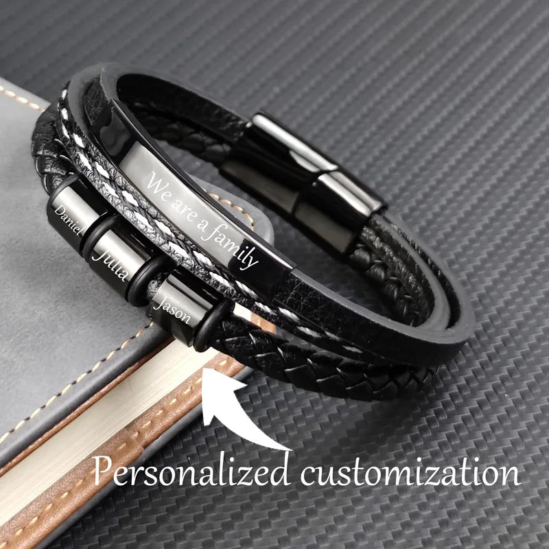 Laissez votre empreinte d'élégance avec un bracelet en cuir personnalisé