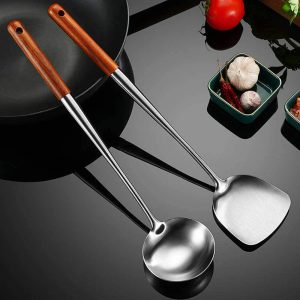 Redécouvrez l’Art de la Cuisine Wok avec un Ensemble d’Ustensiles en Acier Inoxydable