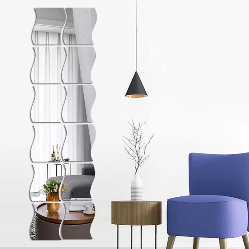 Transformez Votre Espace avec Originalité : Les Stickers Muraux 3D Forme Vague Carrée