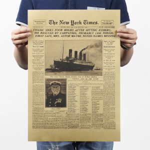 Un Voyage dans le Temps avec le Poster Historique Titanic en Papier Kraft