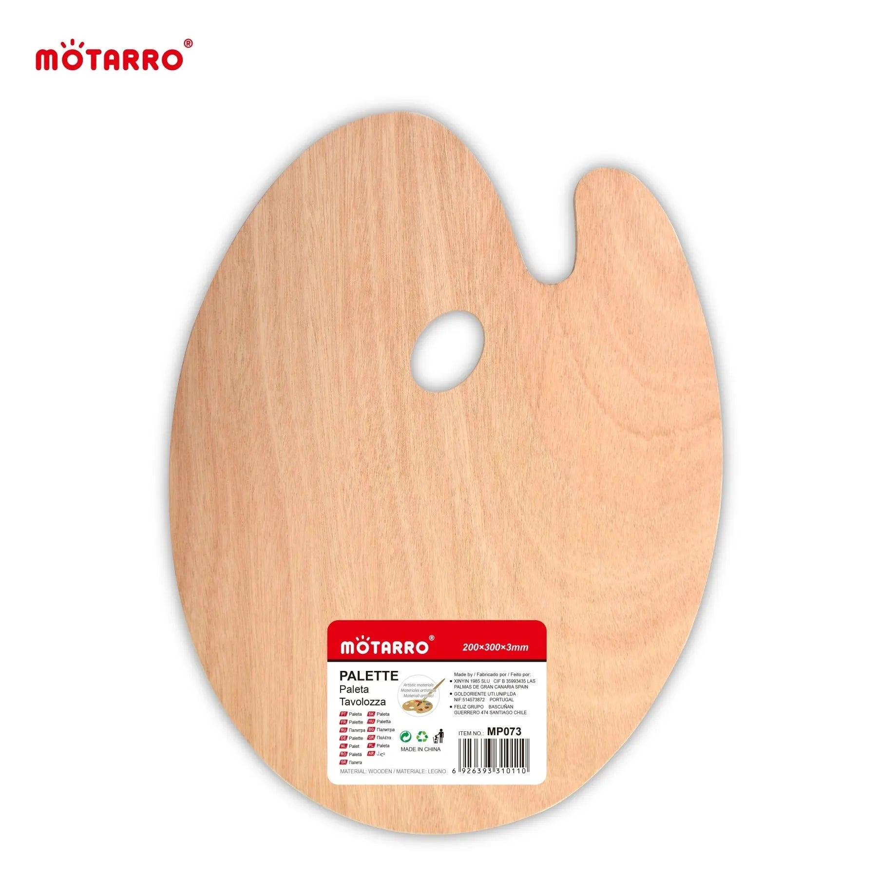 Palette MOTARRO : L’Élégance en Bois pour Sublimer Vos Œuvres à l’Huile