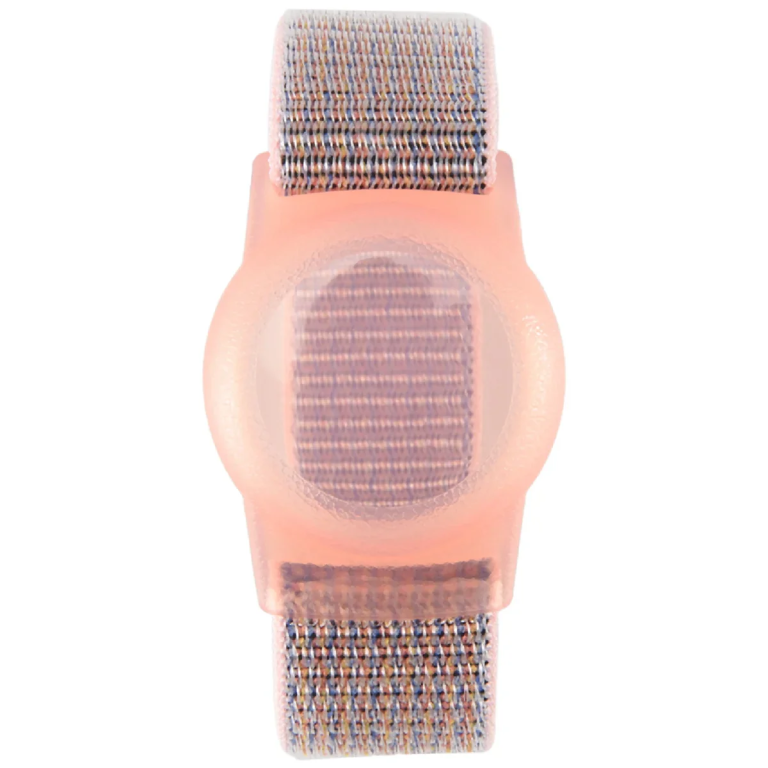 Explorez l'Innovation Sécuritaire : Le Bracelet Enfant Apple AirTag en Nylon Rose