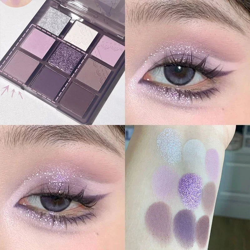 Révélez votre regard avec la Palette Ombres à Paupières Aurora Violet, l’essence du maquillage coréen
