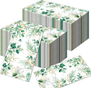Élevez votre décoration festive avec élégance grâce aux serviettes papier Eucalyptus