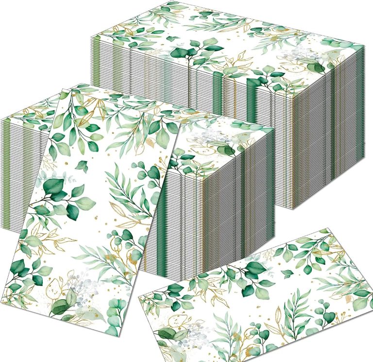 Élevez votre décoration festive avec élégance grâce aux serviettes papier Eucalyptus