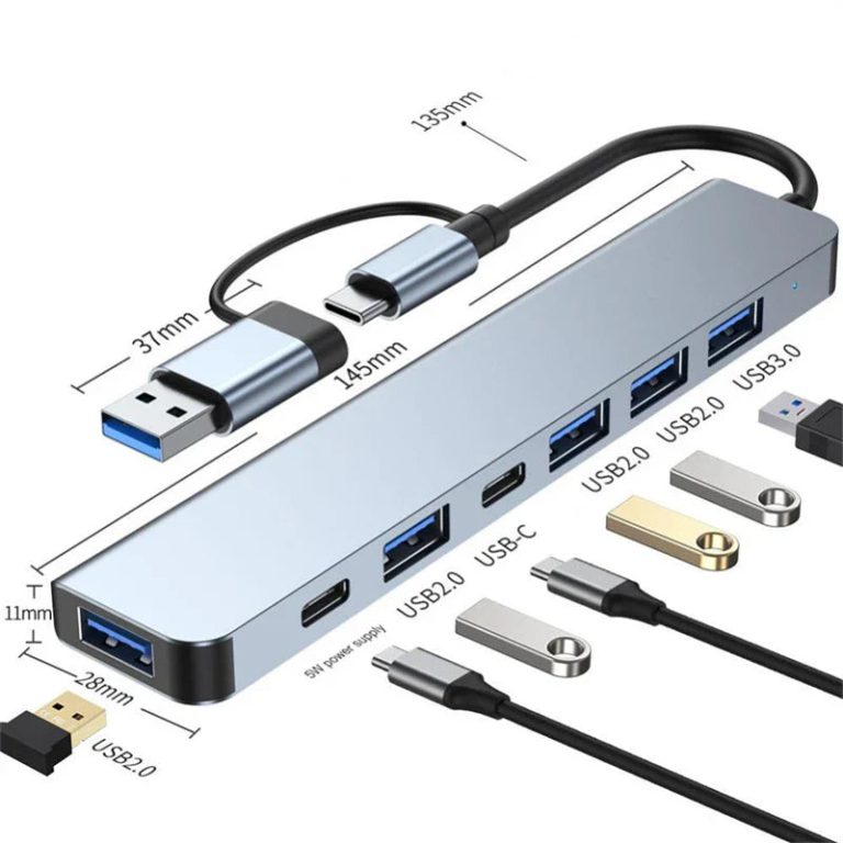 Boostez Votre Connectivité avec le Hub USB 7 en 1 3.0 Type C de DIKELANG