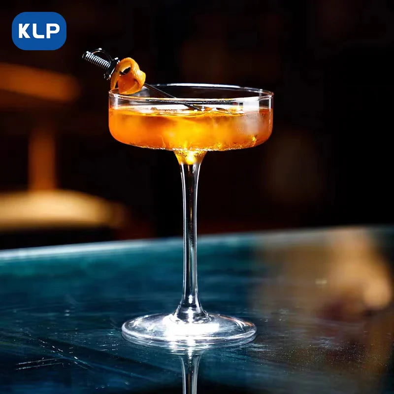 Élevez Votre Art du Cocktail avec le Verre à Martini en Cristal Japonais Sans Plomb KLP Stemhorn