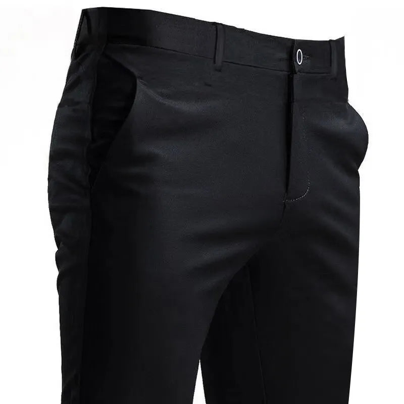 Redéfinissez Votre Élégance Quotidienne avec le Pantalon de Costume Homme Extensible Noir