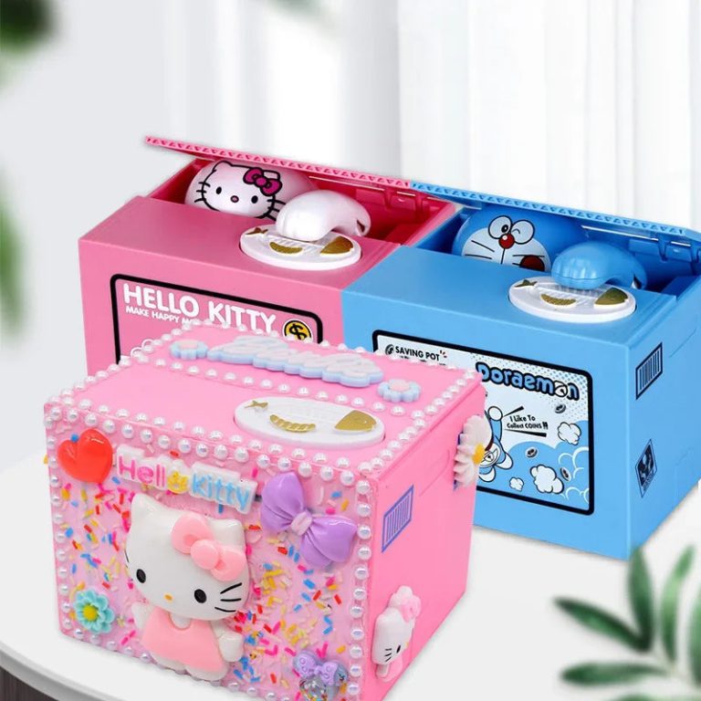 Plongez dans l'univers ludique de la tirelire électronique Doraemon Hello Kitty Kawaii