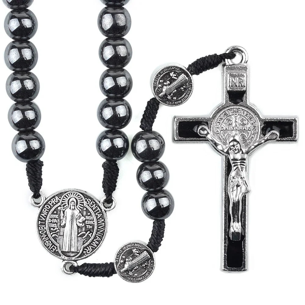 Embellissez votre véhicule avec la grâce et la protection du Rosaire Catholique et du Médaillon Saint Benoît