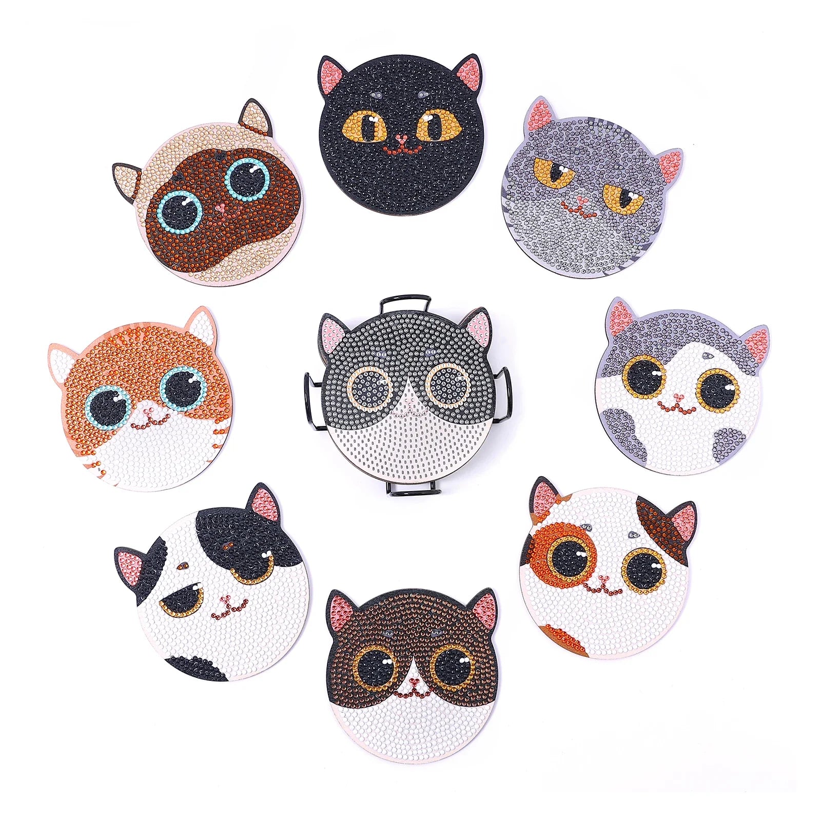 Révélez Votre Créativité avec les Sous-Verres DIY Peinture Diamant Chat