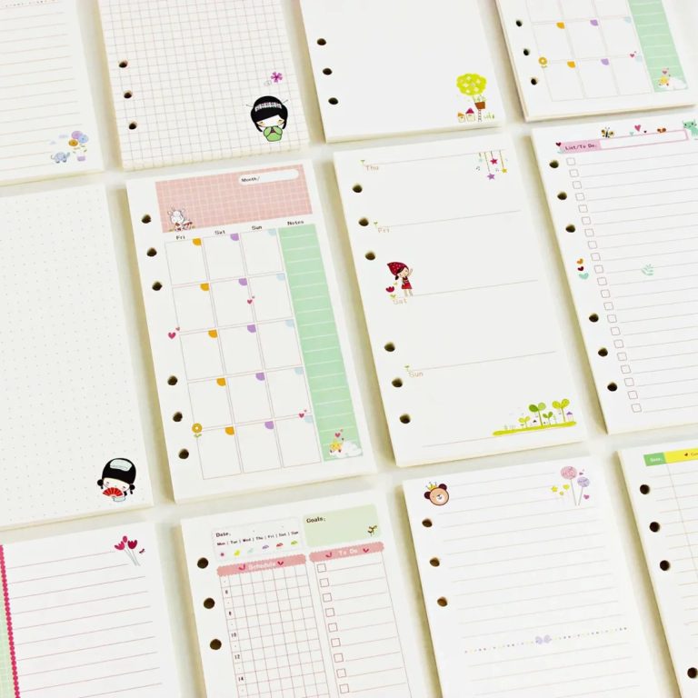 Réinventer son Organisation avec Style : L'Art de Planifier avec la Recharge Papier Kawaii