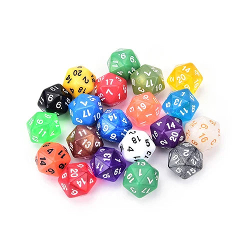 Découvrez l'Élégance et la Précision des Dés D20 Colorés pour Vos Aventures Ludiques