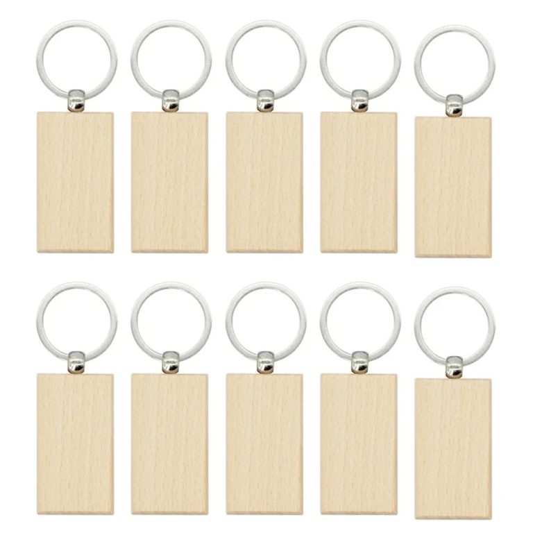 Personnalisez votre quotidien avec élégance : découvrez le Porte-Clés Bois Rectangulaires Personnalisables